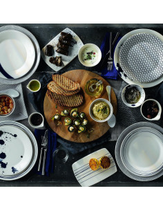 Set de 4 Tablas de Queso Royal Doulton Pacific 20 cm Azul/Blanco 2