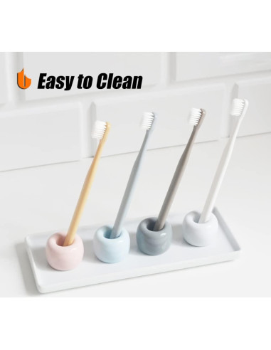 Soporte de Cepillo de Dientes Cerámico Urbanstrive Blanco 2 Pzas