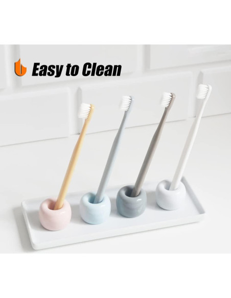 Soporte de Cepillo de Dientes Cerámico Urbanstrive Blanco 2 Pzas