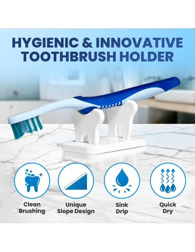Soporte de Cepillos de Dientes Genérico HomeCaddy Blanco