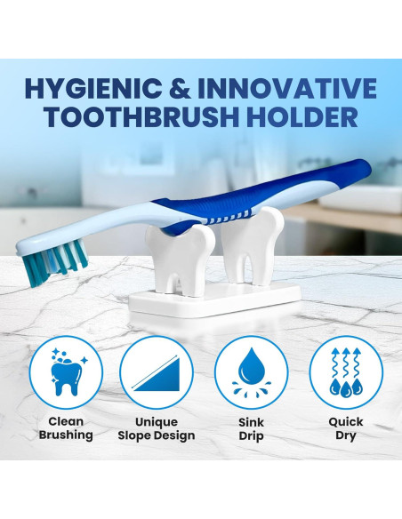Soporte de Cepillos de Dientes Genérico HomeCaddy Blanco