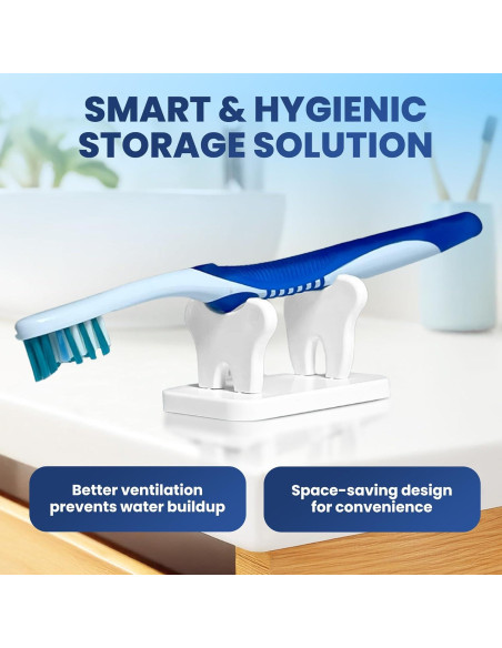 Soporte de Cepillos de Dientes Genérico HomeCaddy Blanco