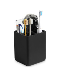 Soporte para Cepillos de Dientes Luxspire 3 Compartimentos Negro
