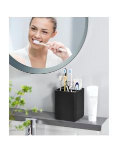 Soporte para Cepillos de Dientes Luxspire 3 Compartimentos Negro 2