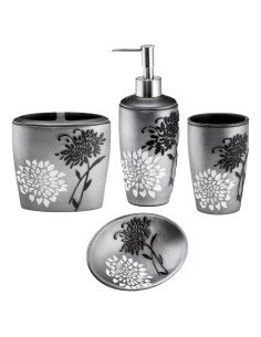 Conjunto de Accesorios de Baño Zahari Home 4 Piezas Gris