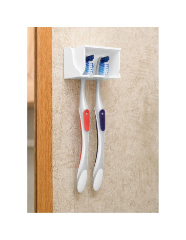 Organizador de Baño Camco Pop-A-Toothbrush Blanco - 2 Cepillos
