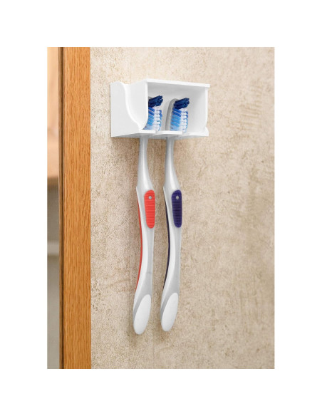 Organizador de Baño Camco Pop-A-Toothbrush Blanco - 2 Cepillos