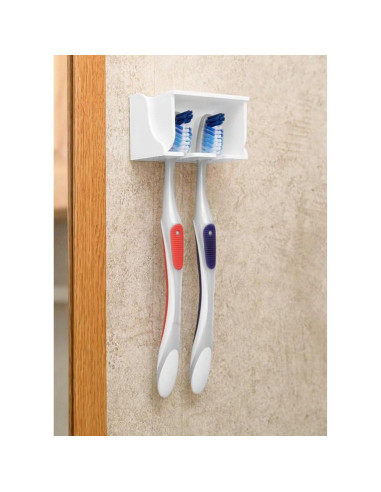 Organizador de Baño Camco Pop-A-Toothbrush Blanco - 2 Cepillos