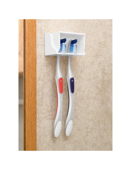 Organizador de Baño Camco Pop-A-Toothbrush Blanco - 2 Cepillos