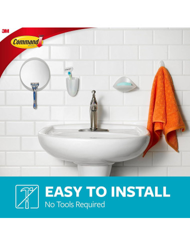 Soporte para Afeitar Command, Transparente Esmerilado, 1 Soporte