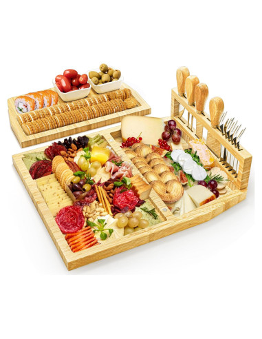 Juego de Tablas de Queso WRINGKIT con Cuchillos y Cuencos