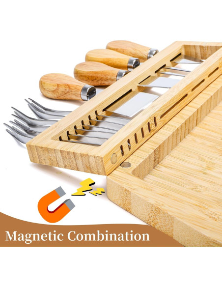 Juego de Tablas de Queso WRINGKIT con Cuchillos y Cuencos