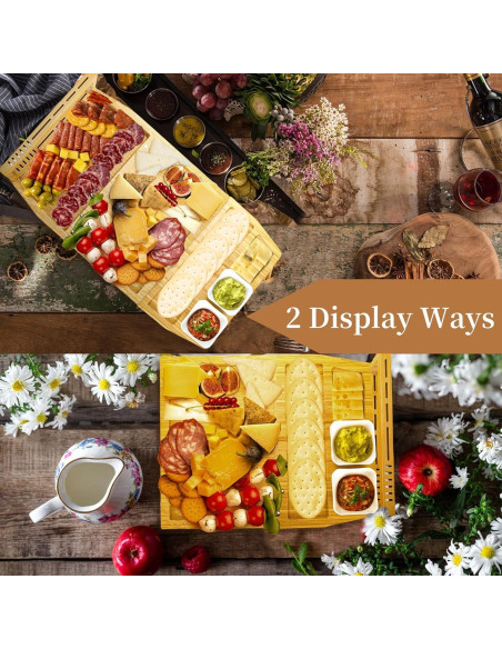 Juego de Tablas de Queso WRINGKIT con Cuchillos y Cuencos