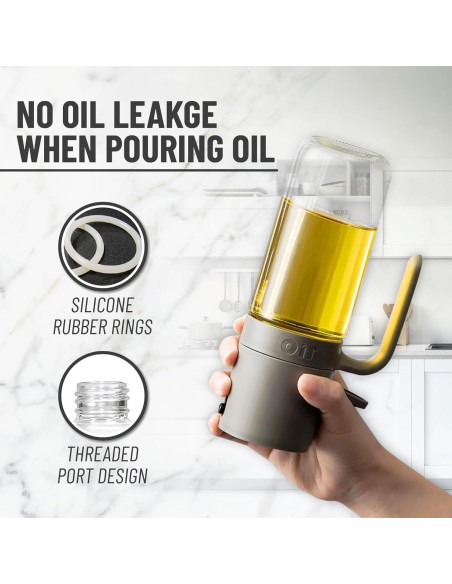 Atomizador de Aceite VuseOne 250ml Vidrio Borosilicato Gris