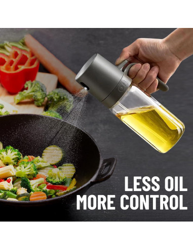 Atomizador de Aceite VuseOne 250ml Vidrio Borosilicato Gris