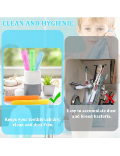 Soporte para Cepillos de Dientes SIKEMAY 50 Piezas Multicolor 2