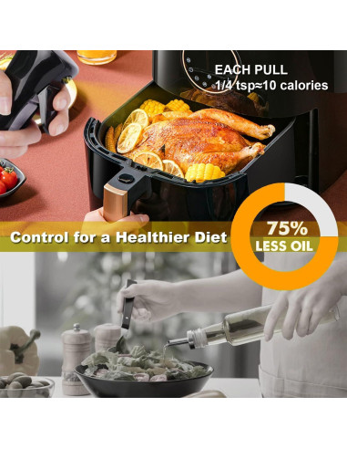 Rociador de Aceite BLYPHOO 220ml Vidrio A Prueba de Fugas