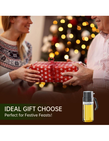 Botella de Spray de Aceite THETCHRY 550 ml Vidrio Negro