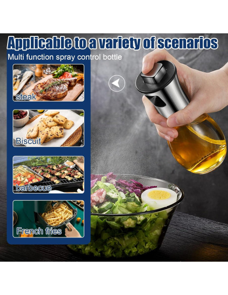 Rociador de Aceite SAINSWIN 200ML Vidrio Ovalado Reutilizable