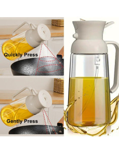 Rociador de Aceite RFetomax 550ml Vidrio Blanco Reutilizable 2