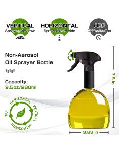 Rociador de Aceite MJDFS 280ml Reutilizable Amarillo 2