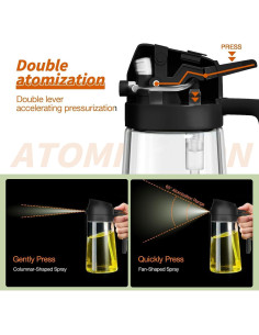 Botella dispensadora de aceite de oliva WHYIJKOH 470 ml 2