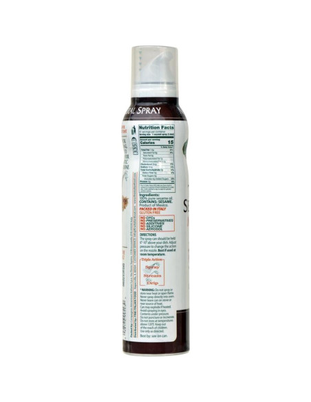 Spray de Aceite de Sésamo Tostado Mantova 150 ml 100% Natural