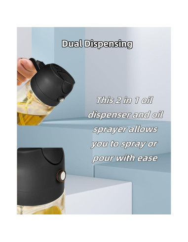 Rociador de Aceite de Oliva 470ml Genérico Negro