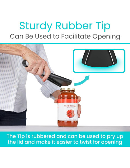 Abre Frascos Vive - Herramienta para Manos Débiles - Negro