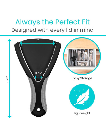 Abre Frascos Vive - Herramienta para Manos Débiles - Negro