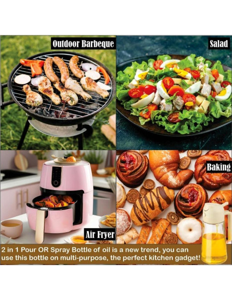 Rociador y dispensador de aceite de oliva Kitchen Maiden 473ml