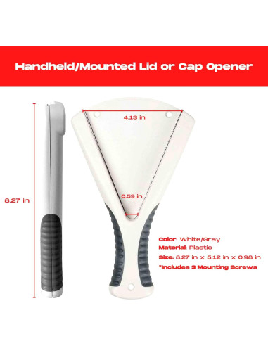 Abrebotellas y Tarros Elm City Direct Blanco Montable