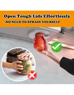 Abre Tarros de Una Mano Launary Blanco - Gadget Esencial 2