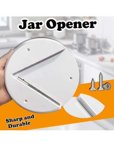 Abre Tarros de Una Mano Launary Blanco - Gadget Esencial