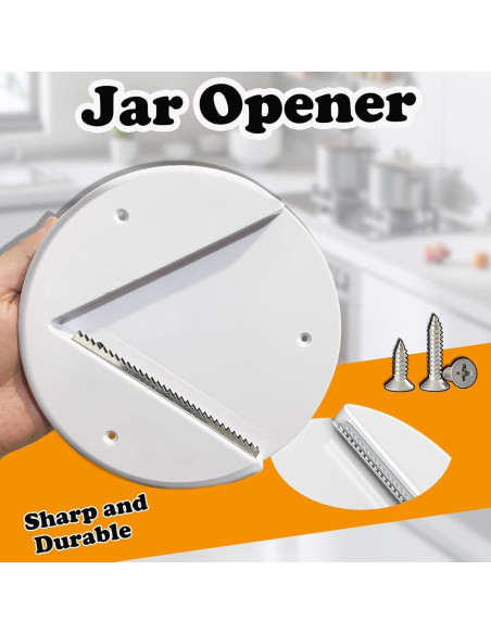 Abre Tarros de Una Mano Launary Blanco - Gadget Esencial