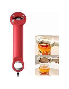 Abrebotellas Multifuncional EBUTY Rojo para Manos Débiles