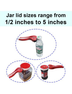 Abrebotellas de Tarro CozyLivn Naranja Ajustable 18,87 cm 2