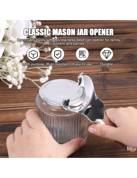 Abridor de Tarros 2 Piezas BOXOB Acero Inoxidable 14.2x8.8cm