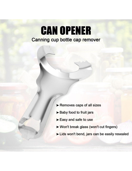 Abridor de Tarros 2 Piezas BOXOB Acero Inoxidable 14.2x8.8cm