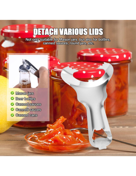 Abridor de Tarros 2 Piezas BOXOB Acero Inoxidable 14.2x8.8cm