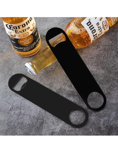 Paquete de 4 Abrebotellas KTOJOY Acero Inoxidable Negro 17,78 cm