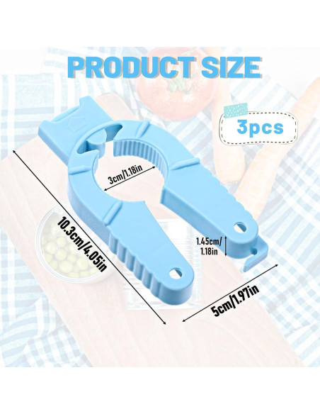 3 Abrebotellas Multifuncionales Ymapinc Azul 10x5cm