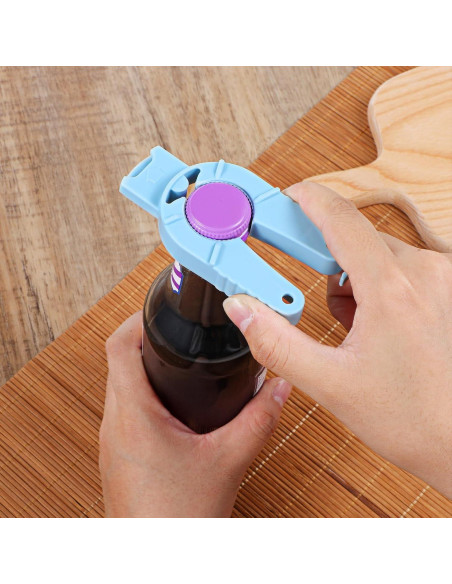 3 Abrebotellas Multifuncionales Ymapinc Azul 10x5cm