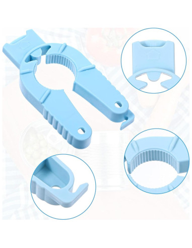 3 Abrebotellas Multifuncionales Ymapinc Azul 10x5cm