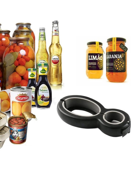 Abrebotellas 6 en 1 XCZBX Acero Inoxidable Gris