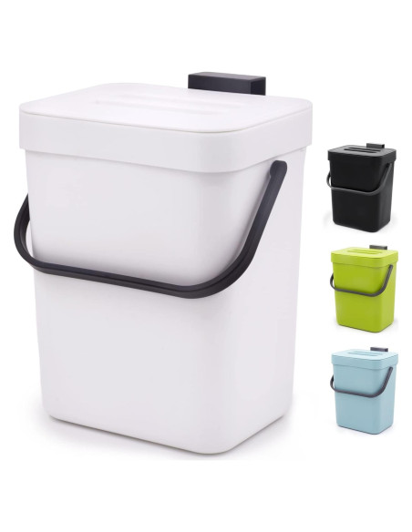 Contenedor de Compostaje MONGTINGLU 5L Blanco Colgante