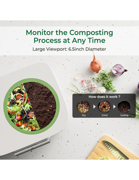 Compostador Eléctrico RoneKIT 3.8L para Cocina Blanco