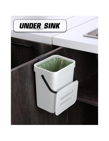 Contenedor de Compostaje MONGTINGLU 5L Blanco Colgante