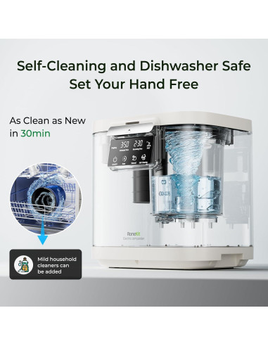 Compostador Eléctrico RoneKIT 3.8L para Cocina Blanco