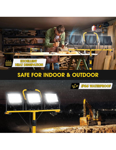 Luz de Trabajo LED 21000 Lúmenes Zetunlo con Trípode IP66